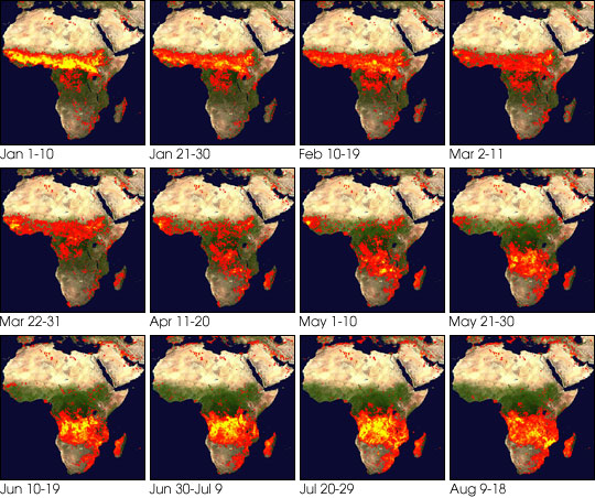 Africa Fire Patterns 2005